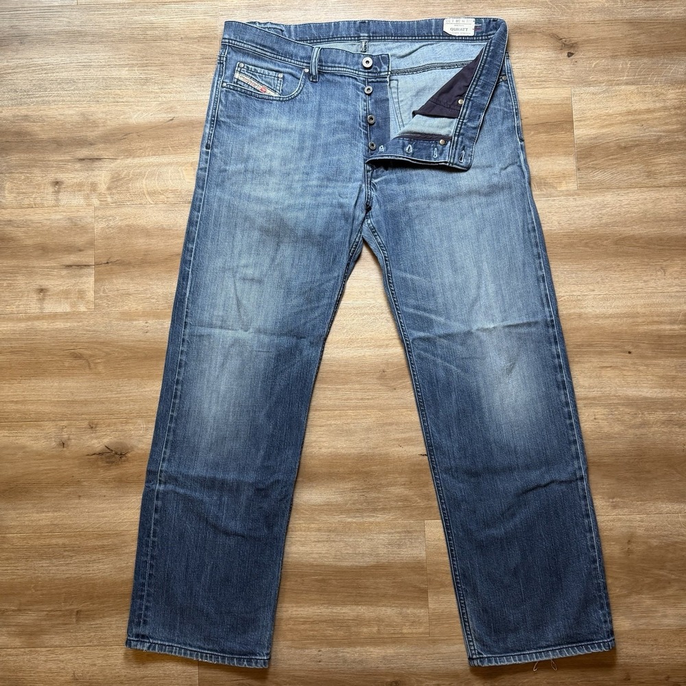 Diesel Quartt Jeans Men 38x32 Blue Relaxed Straight Baggy Stretch Made in Italy